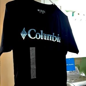 New Columbia Men's Black Logo T-Shirt